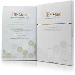 re-mask-bio-radiance-medical-mask-sheet-box-5pcc-biocellulose-mask-for-sensitive-dehydrated-tired-facial-skin